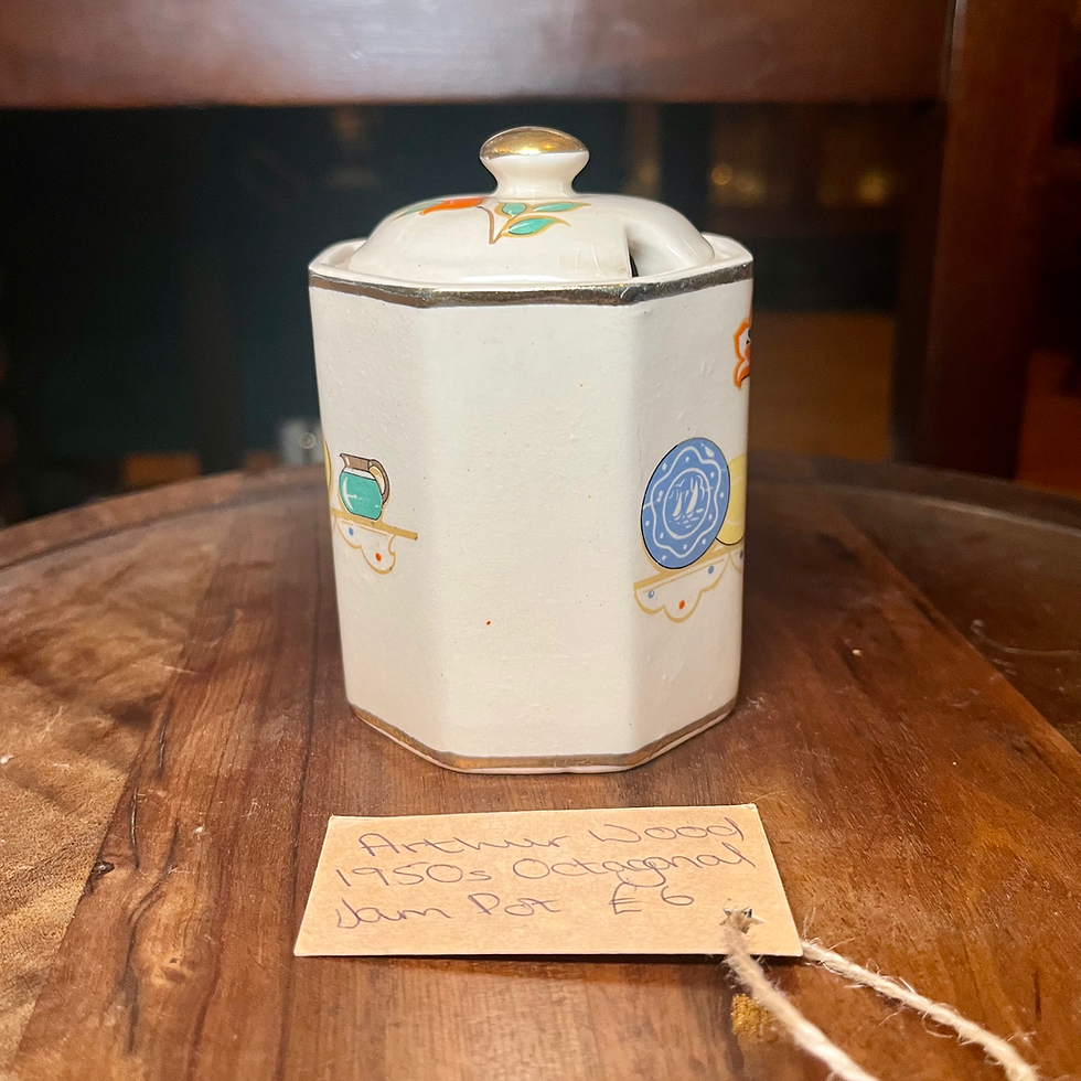 Thumbnail: 1950s Arthur Wood Octagonal Jam Pot