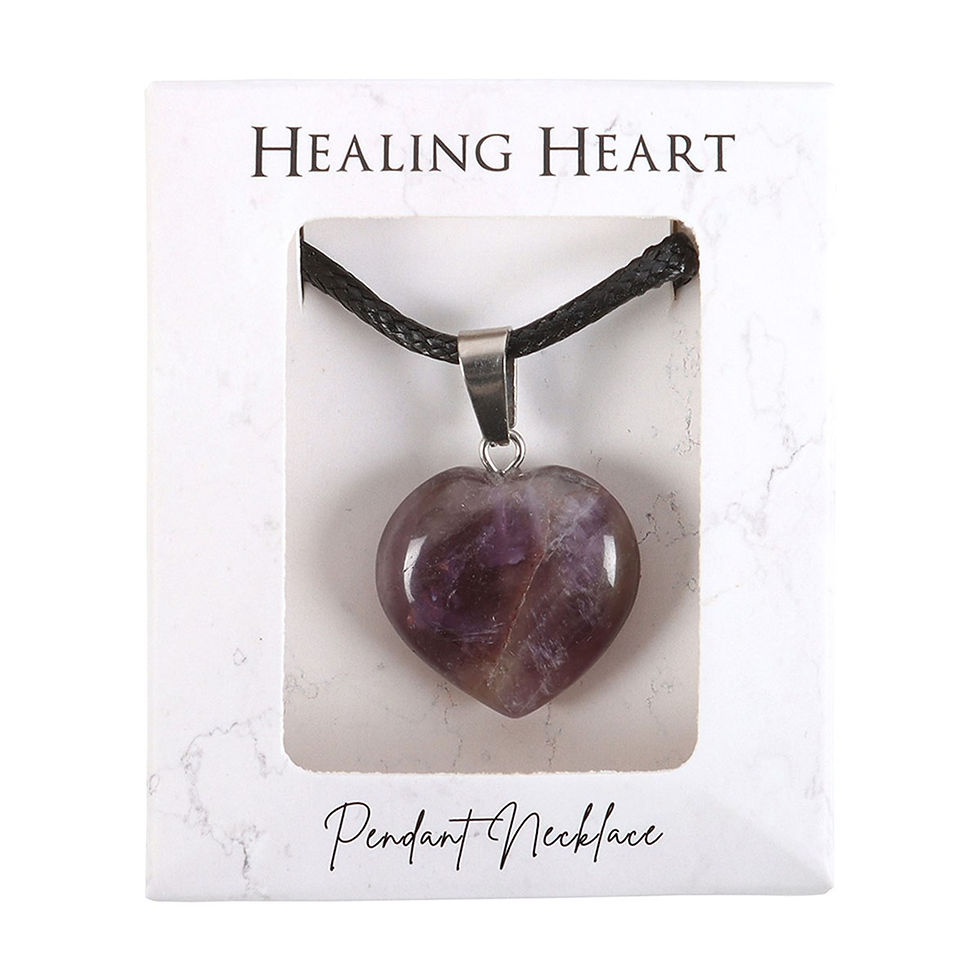 Thumbnail: Healing Crystal Heart Necklace
