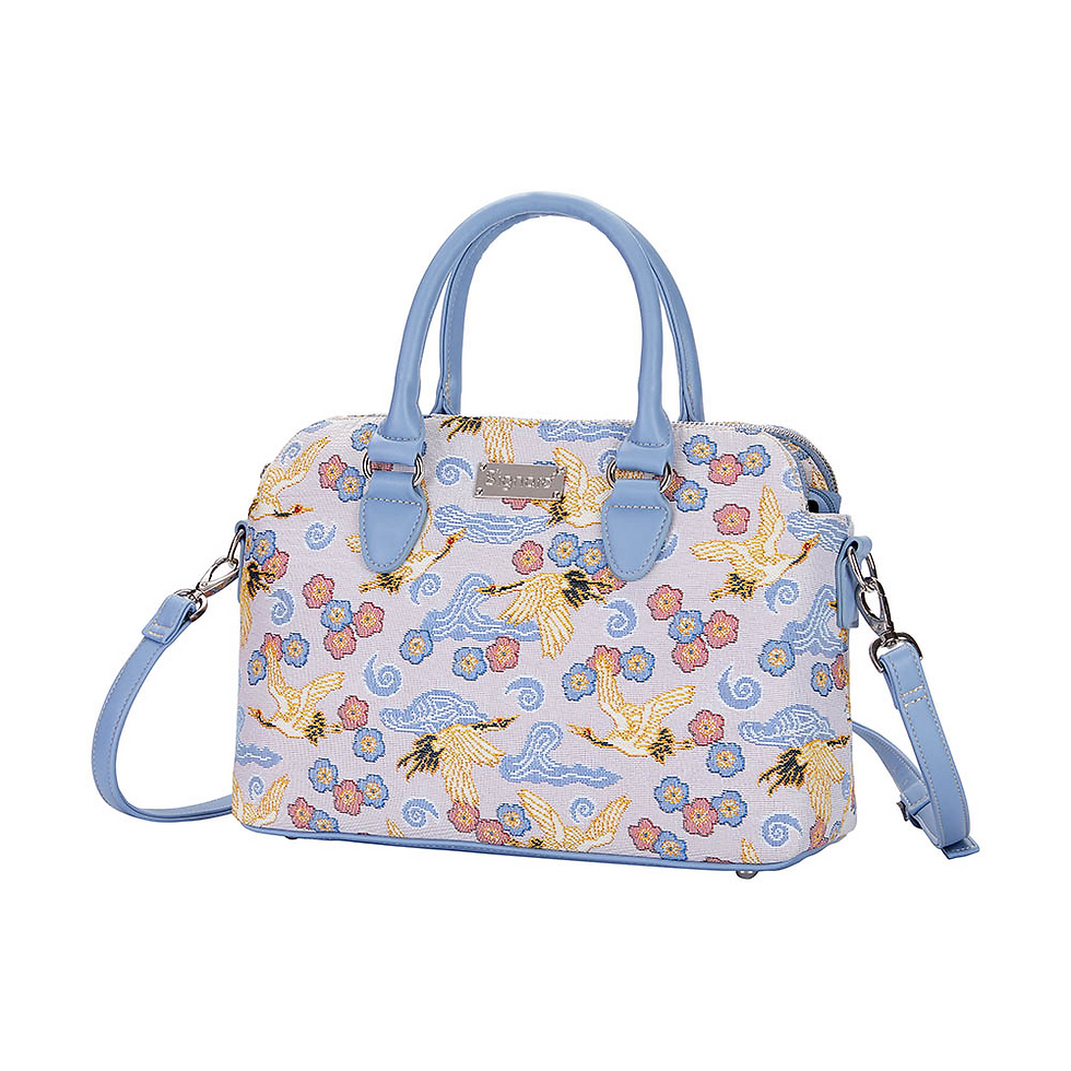 Thumbnail: Japanese Crane Triple Compartment Bag