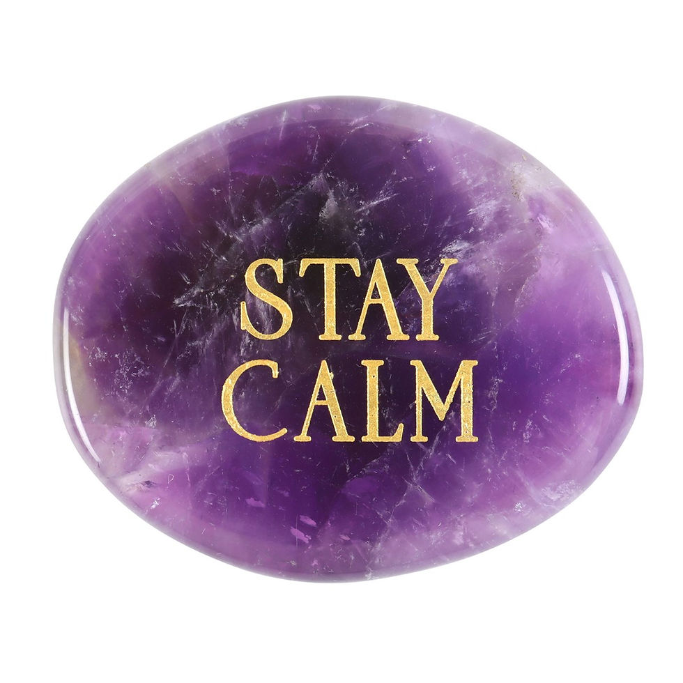 Thumbnail: "Stay Calm" Amethyst Crystal Palm Stone