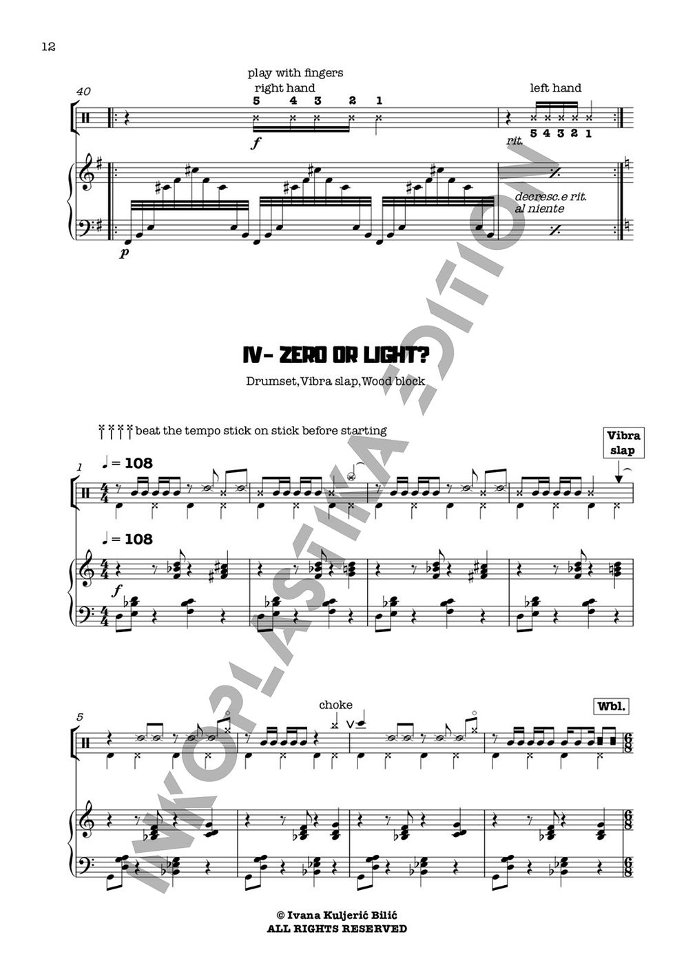 Thumbnail: Ivana K. Bilic / Pop Corn / Little concerto for percussion and piano