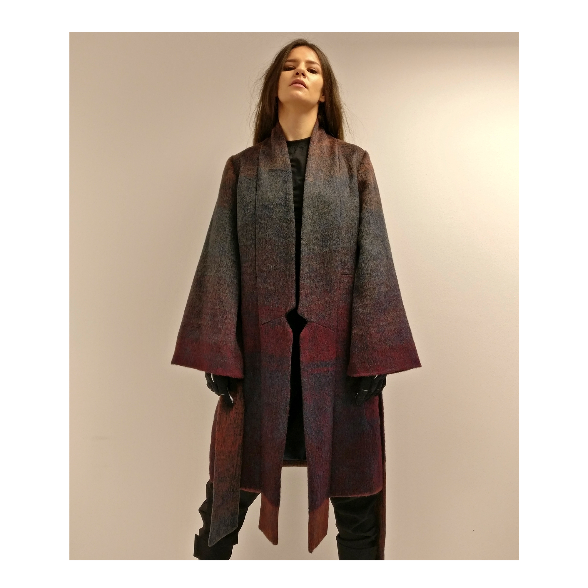 Full flair mohair overcoat