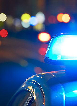 Police car at a accident