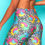 Miniaturbild: Hot in the 90s inspired, flaming chillies and zig zag design print spandex cycle short.