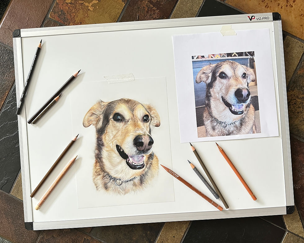 Hyper-realistic pet memorial art