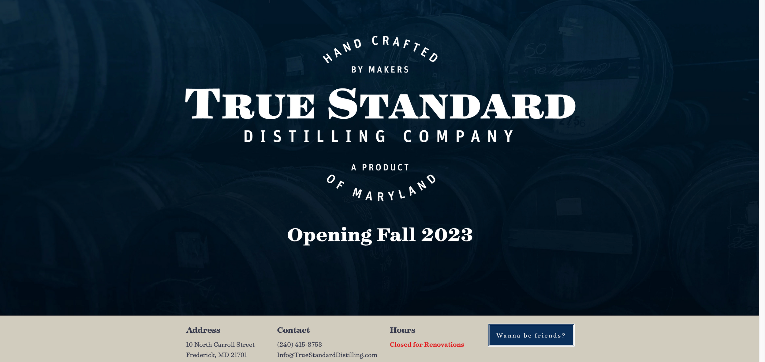 True Standard Distilling Co. Rum Frederick Maryland