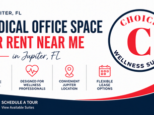 Private medical office space in Jupiter FL designed for wellness professionals with modern suites