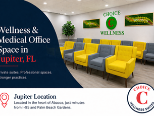 Wellness and medical office space in Jupiter FL private professional suite in Abacoa for independent practitioners