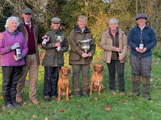Award winners with dogs