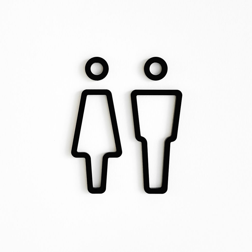 Thumbnail: Modern Black Restroom Symbols