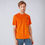 Thumbnail: Unisex Pocket T-Shirt - Safety Orange, Colored Embroidery
