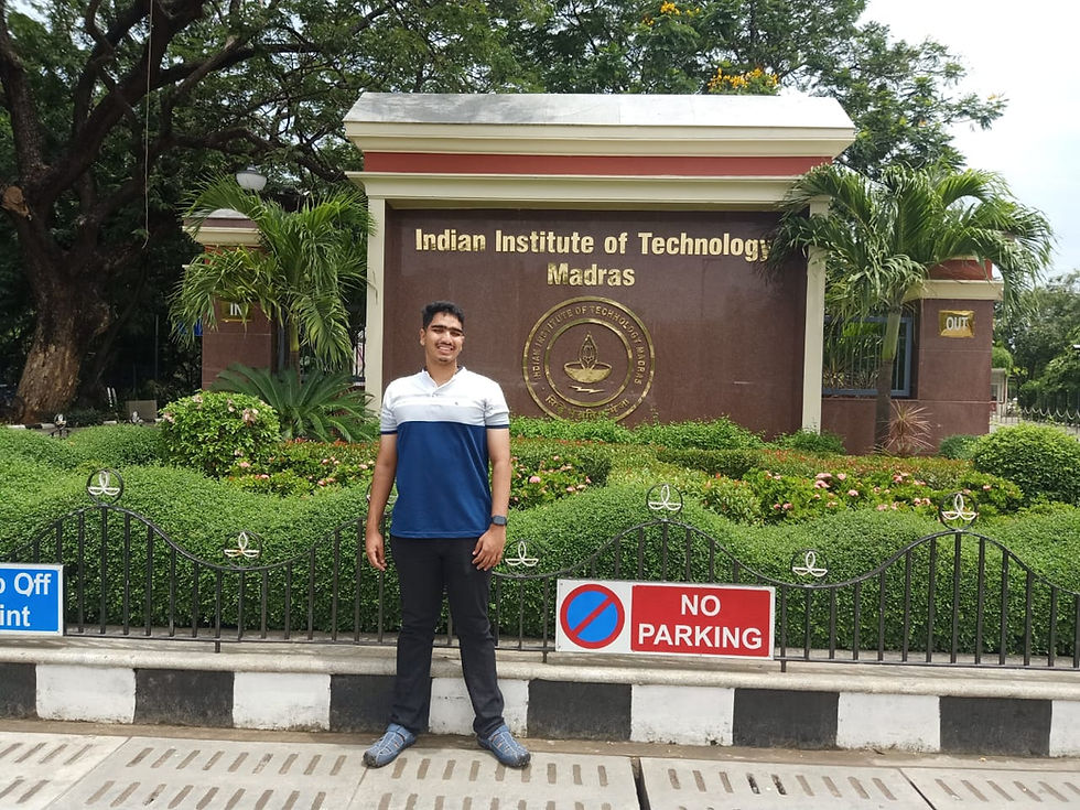 Me in front of the IITM Main Gate