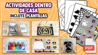 🎨  5 Actividades para Niños para hacer en CASA por Halloween 🎃  - 📎 Incluye Plantillas [PDF]