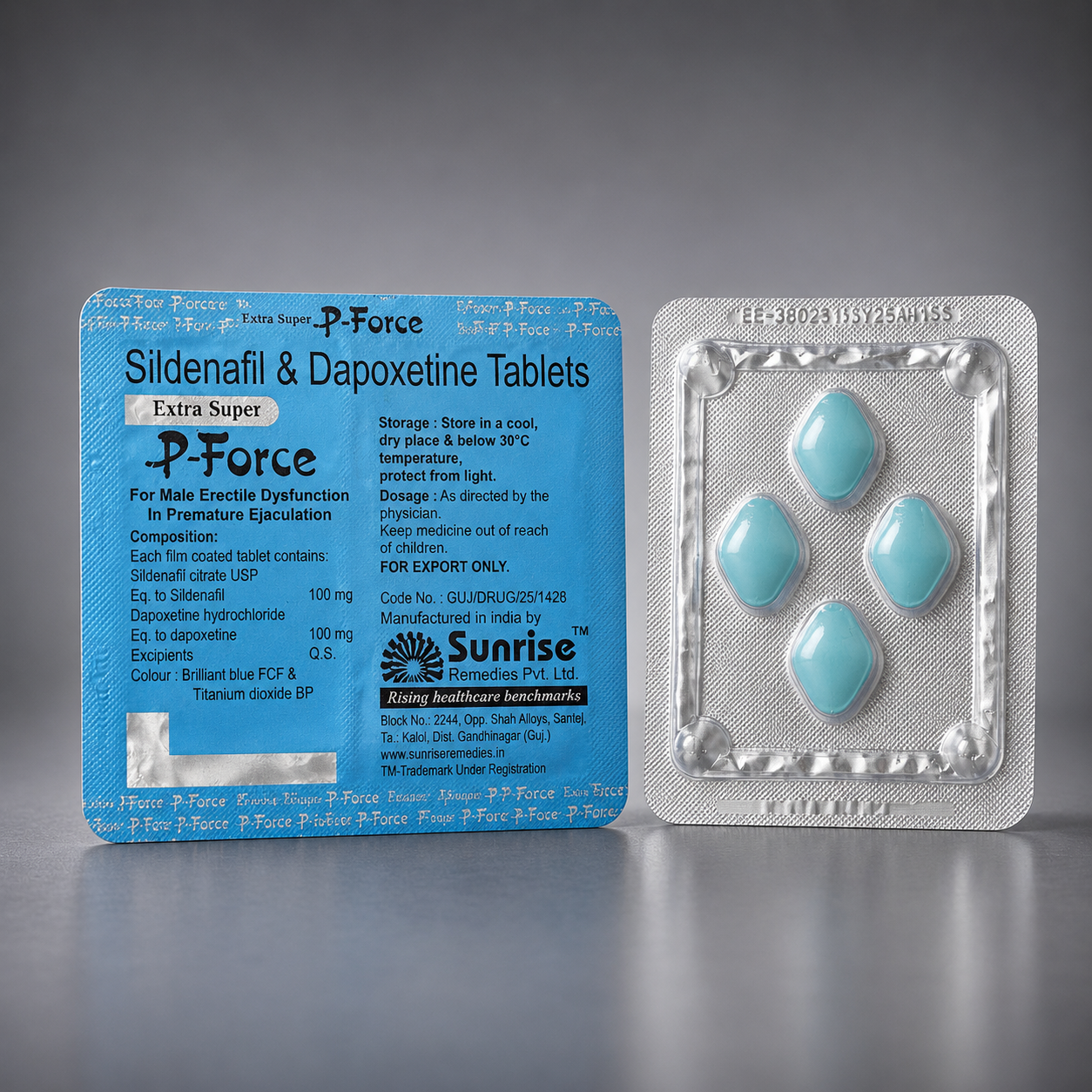 Viagra 100mg + Dapoxetine 100mg - 8 Tablets