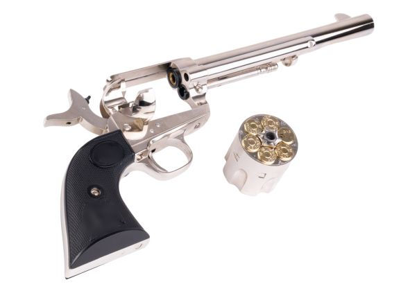 Thumbnail: Tanaka Colt SAA 2nd Generation 7.5" Pegasus II Gas Revolver - Nickel Finish