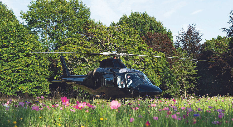 Helicopter access at Birch Grove