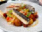 Mackerel and heritage tomatoes at Botanica at South Lodge
