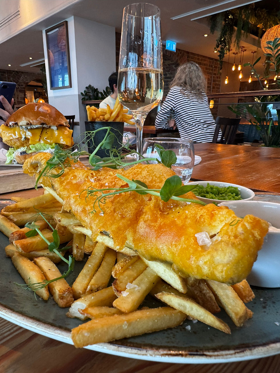 Haddock and chips on the set lunch menu at The Salt Room in Brighton