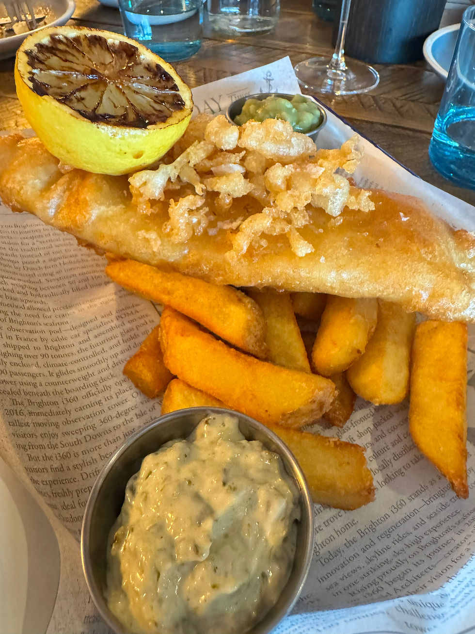 Fish and chips at Drift, Brighton