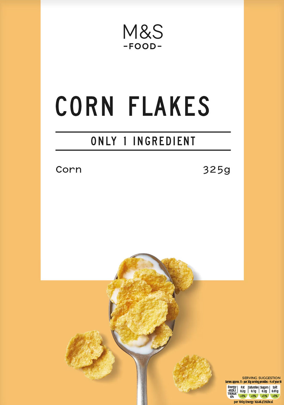One ingredient corn flakes as M&S