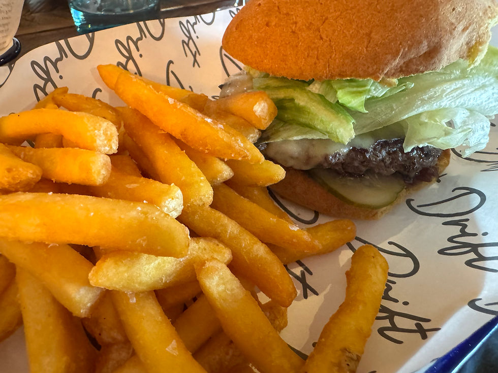 Smoked cheese burger at Drift, Brighton