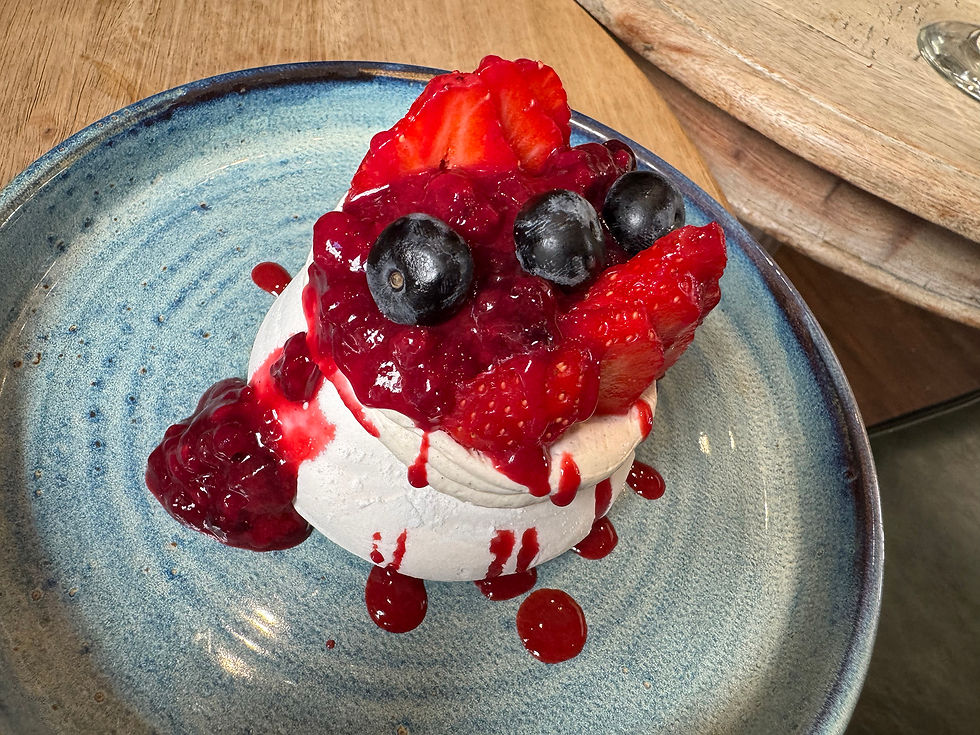 Brown sugar pavlova at Food for Friends in Brighton