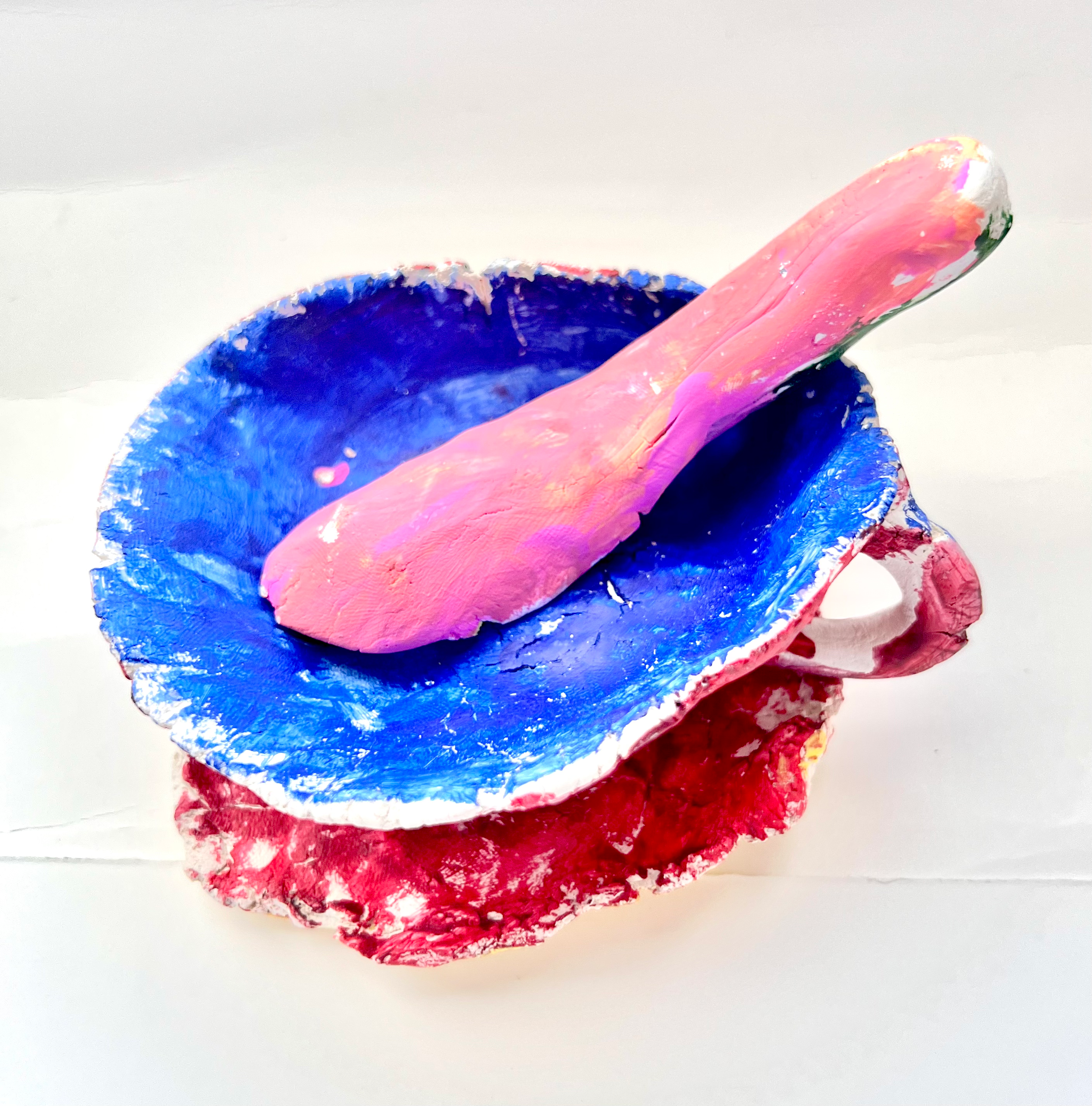 Clay Tea Cup and Spoon Set