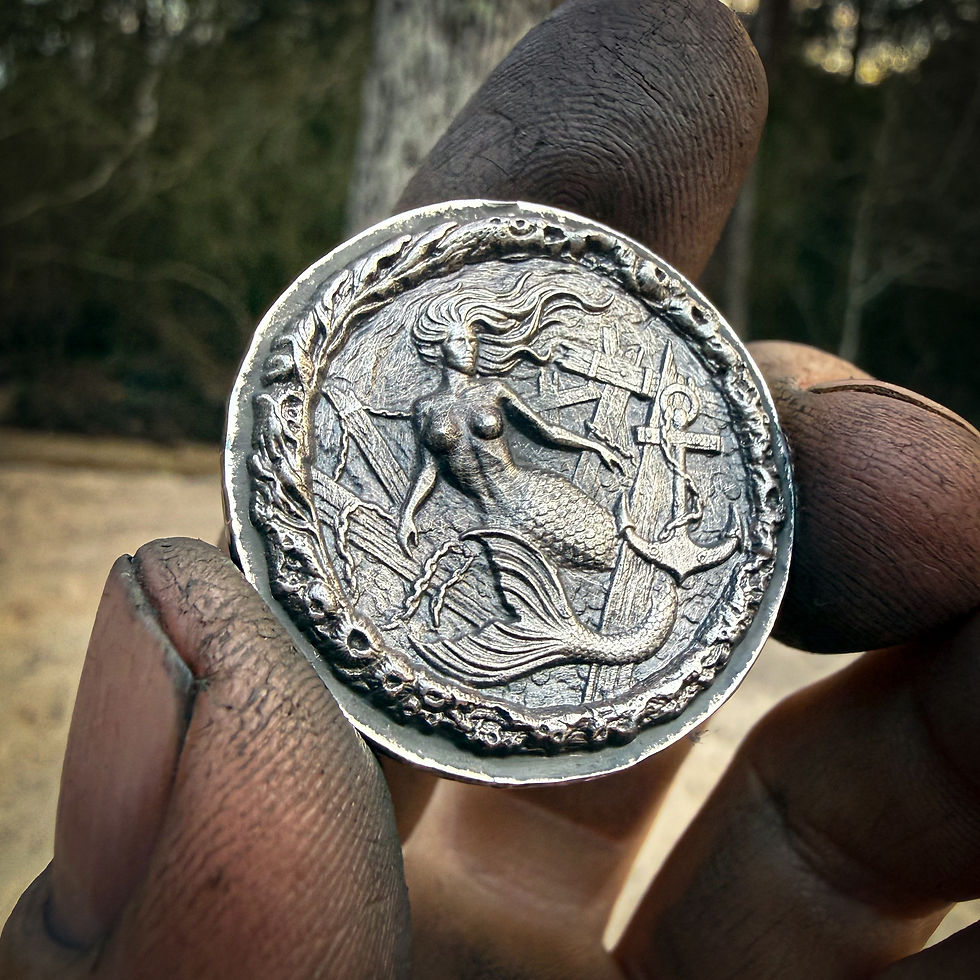 Thumbnail: Forged Silver Mermaid Coin #3