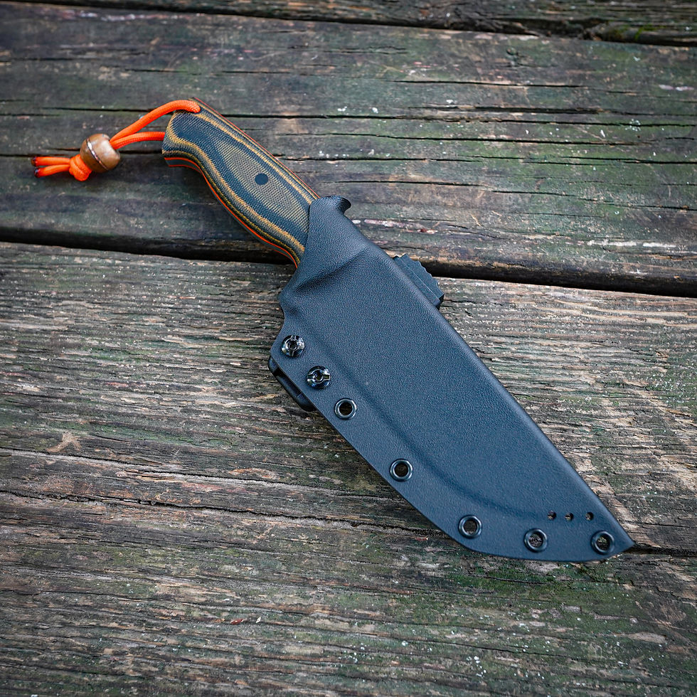 Thumbnail: Raider /Camo Micarta/Orange G10 liners