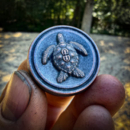 Sea Turtle Coin/Antiqued