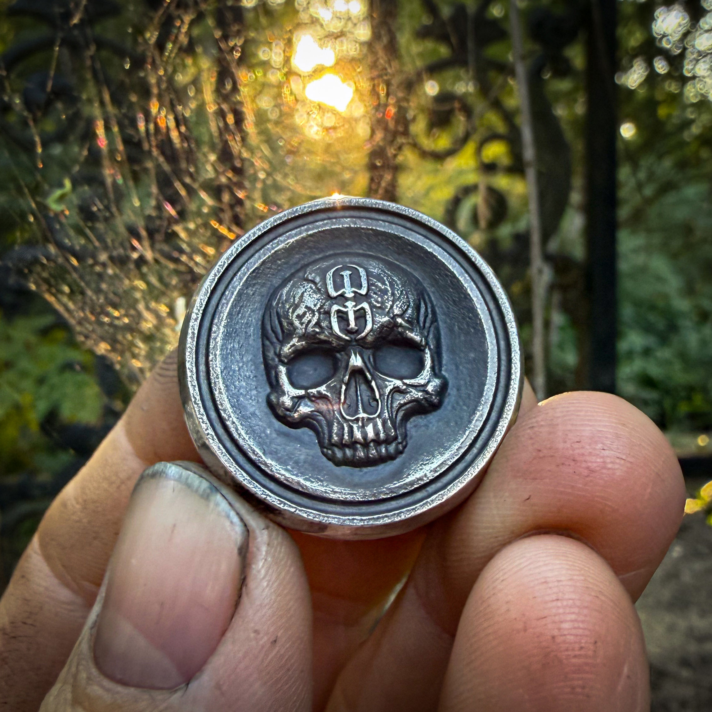 Forged Silver Skull Coin #1