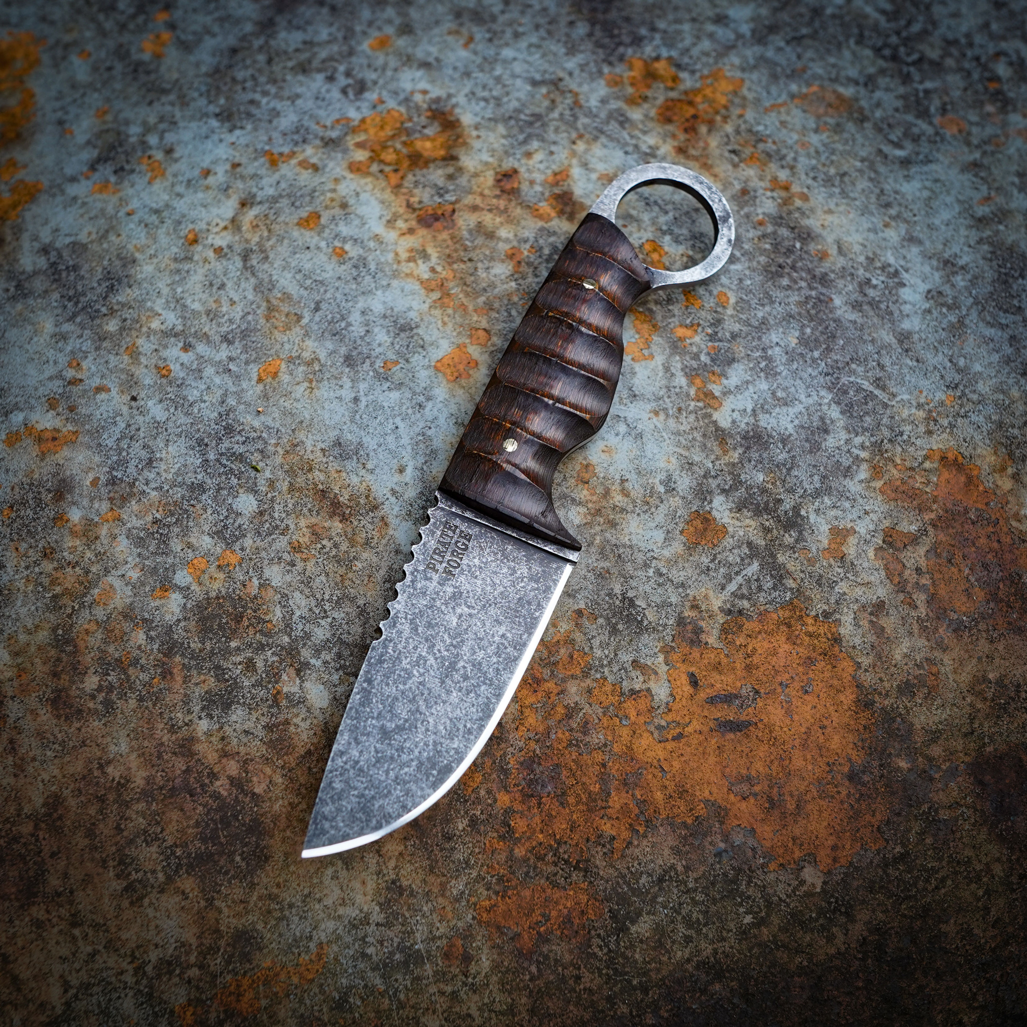 Carved"Whiskey Pirate" Raven EDC/Vintage 02