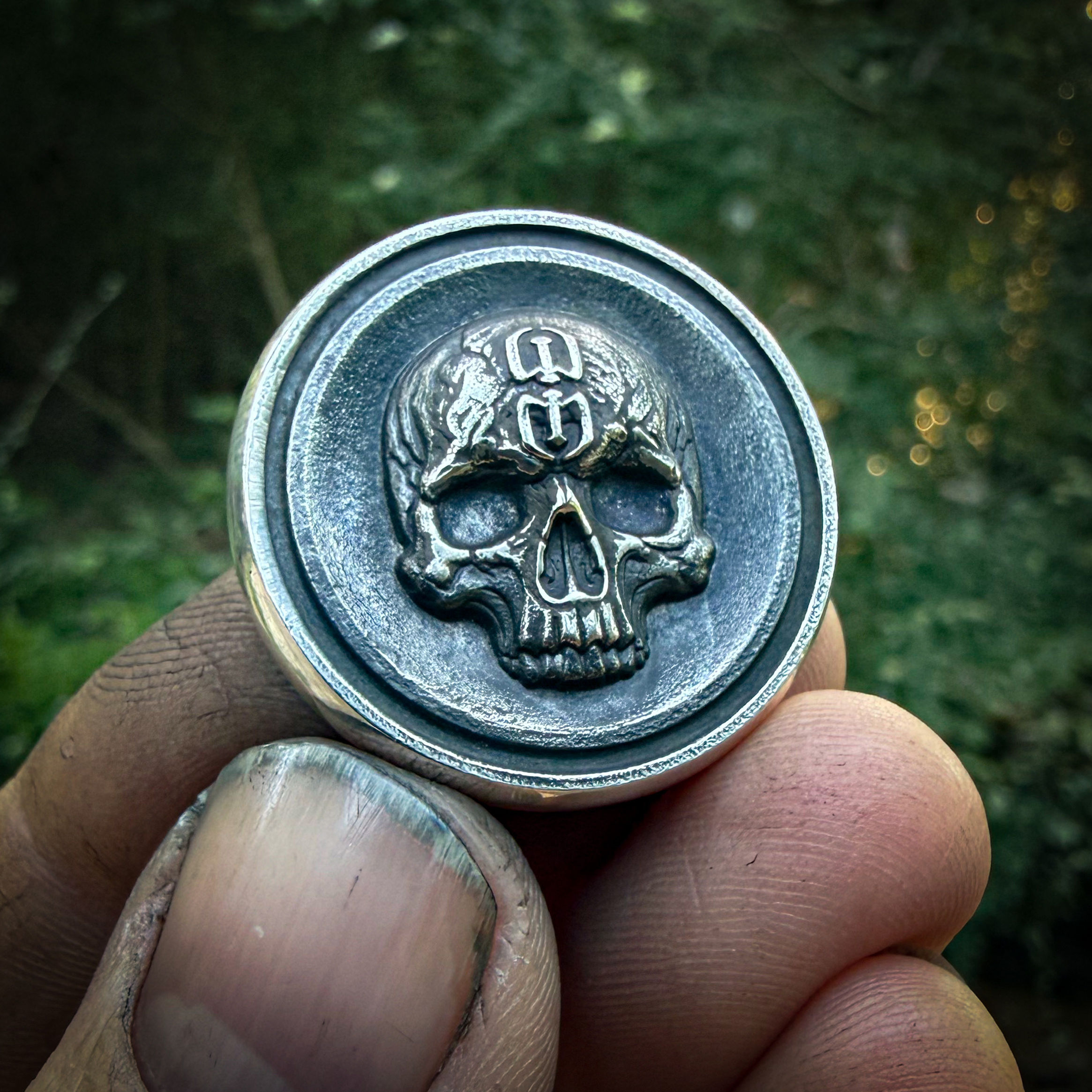 Forged Silver Skull Coin #5