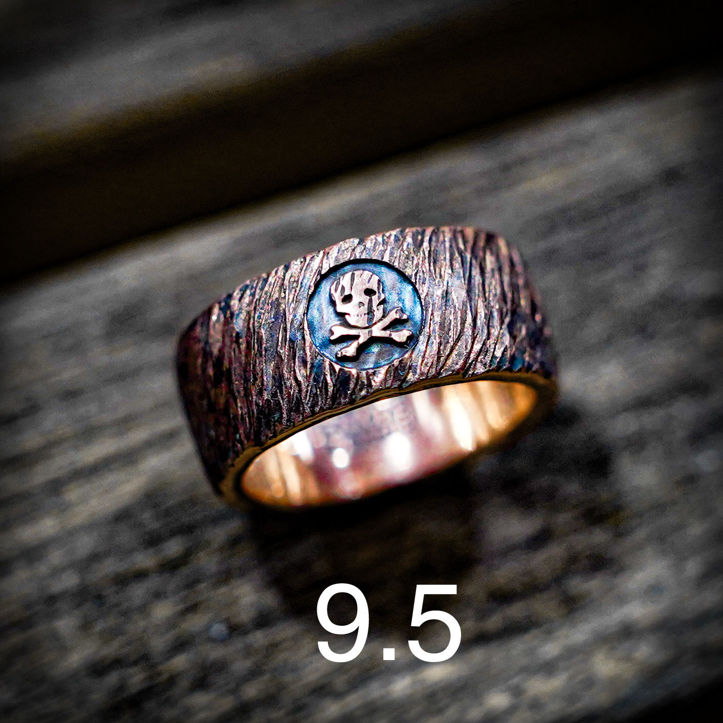 Forged Copper Pirate Ring/ size 9.5