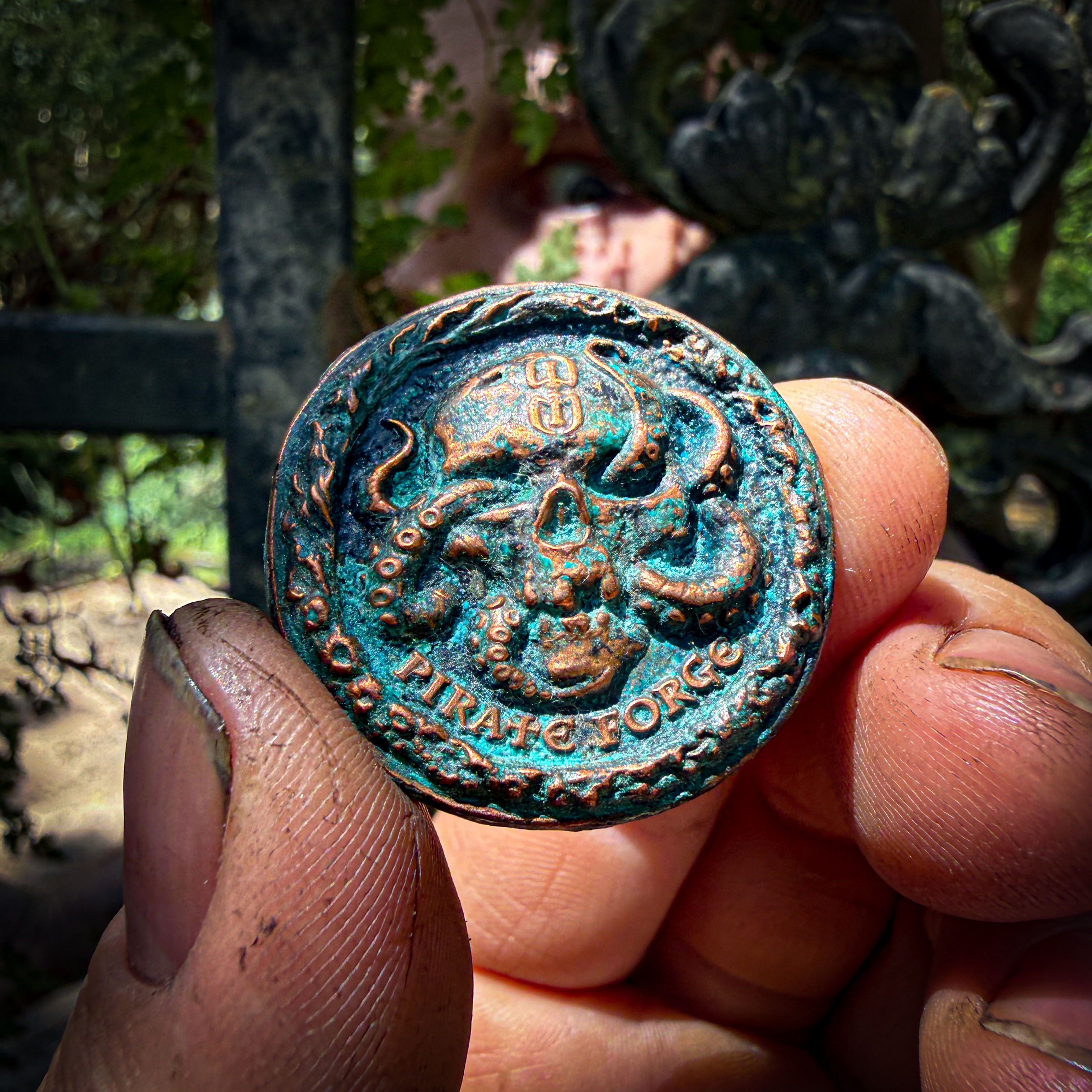 "Shipwrecked" Copper Forged mermaid coin 3