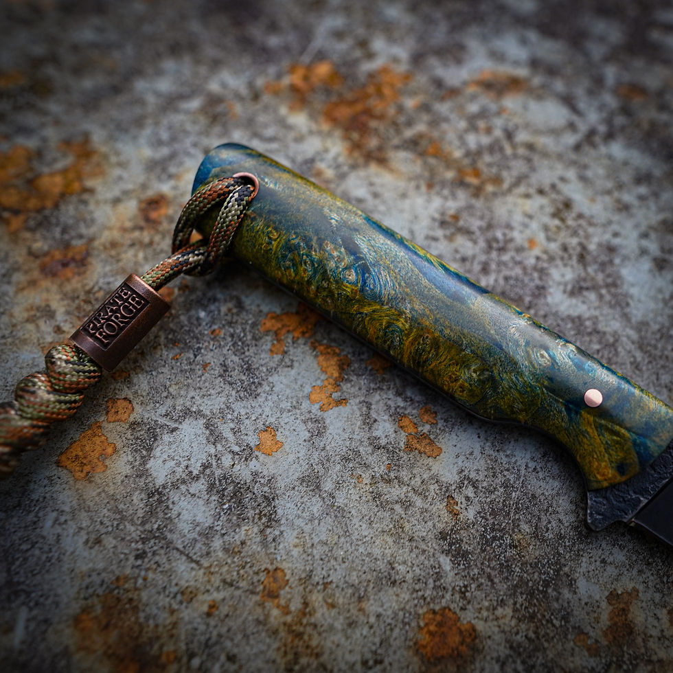 Thumbnail: Hand Forged EDC/Buckeye Burl