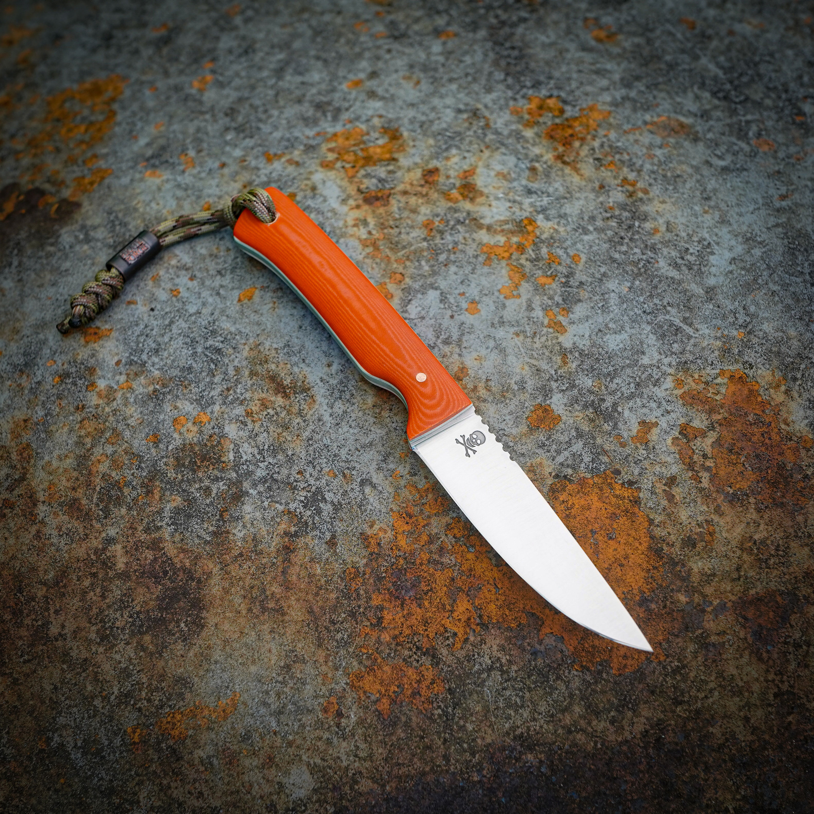 MINK/Satin/ orange linen micarta