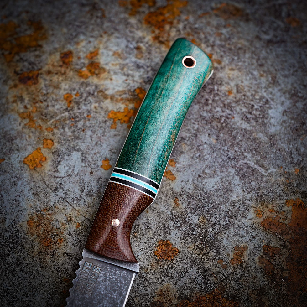 Thumbnail: Grail MINK/Vintage Micarta/Teal Maple