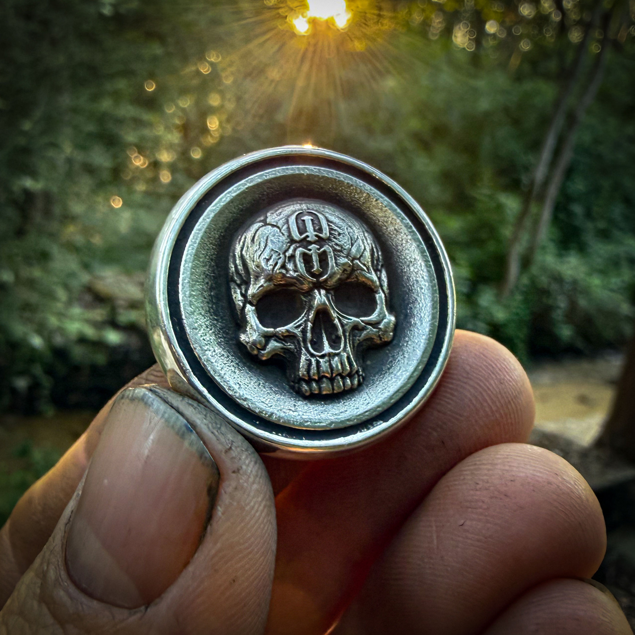 Forged Silver Skull Coin #3