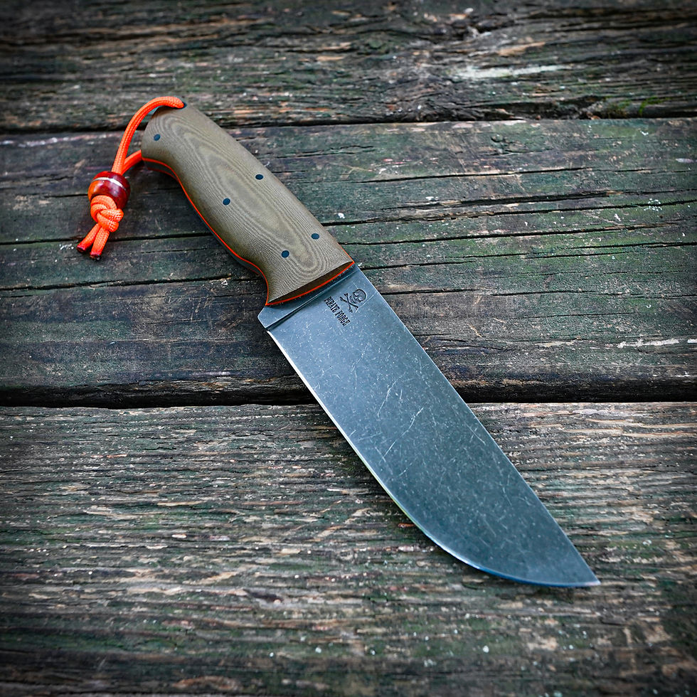 Raider /OD Green Linen Micarta/Orange G10 liners