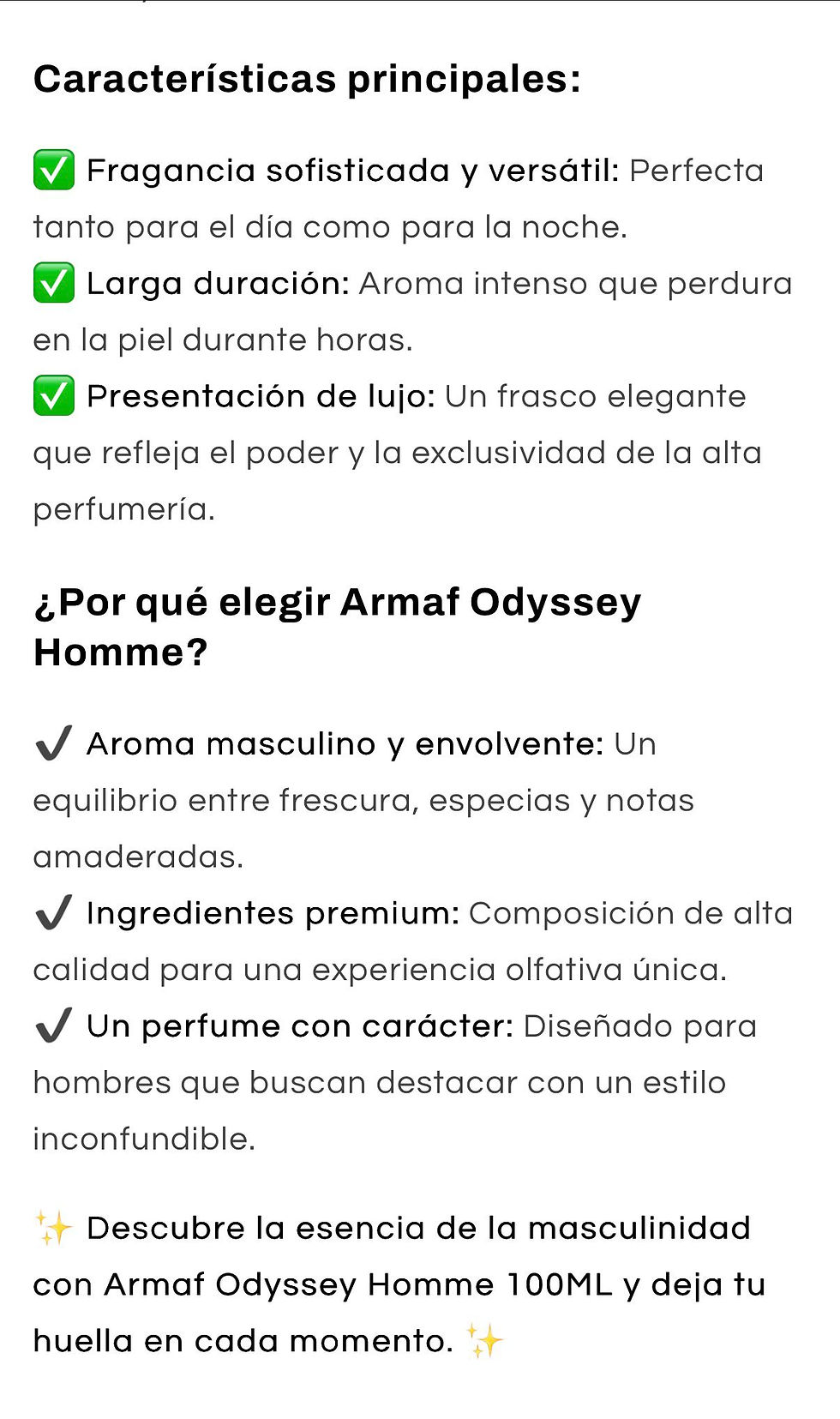 Miniatura: Odyssey Homme (Black Edition)