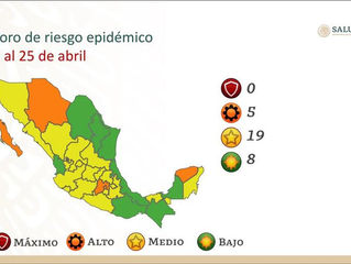 A PARTIR DEL 12 DE ABRIL ESTE ES EL SEMAFORO EPIDEMIOLOGICO NACIONAL