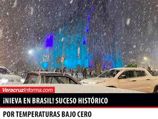 ¡NIEVA EN BRASIL! SUCESO HISTÓRICO POR TEMPERATURAS BAJO CERO; HABITANTES SE GRABAN BAJO LA NIEVE