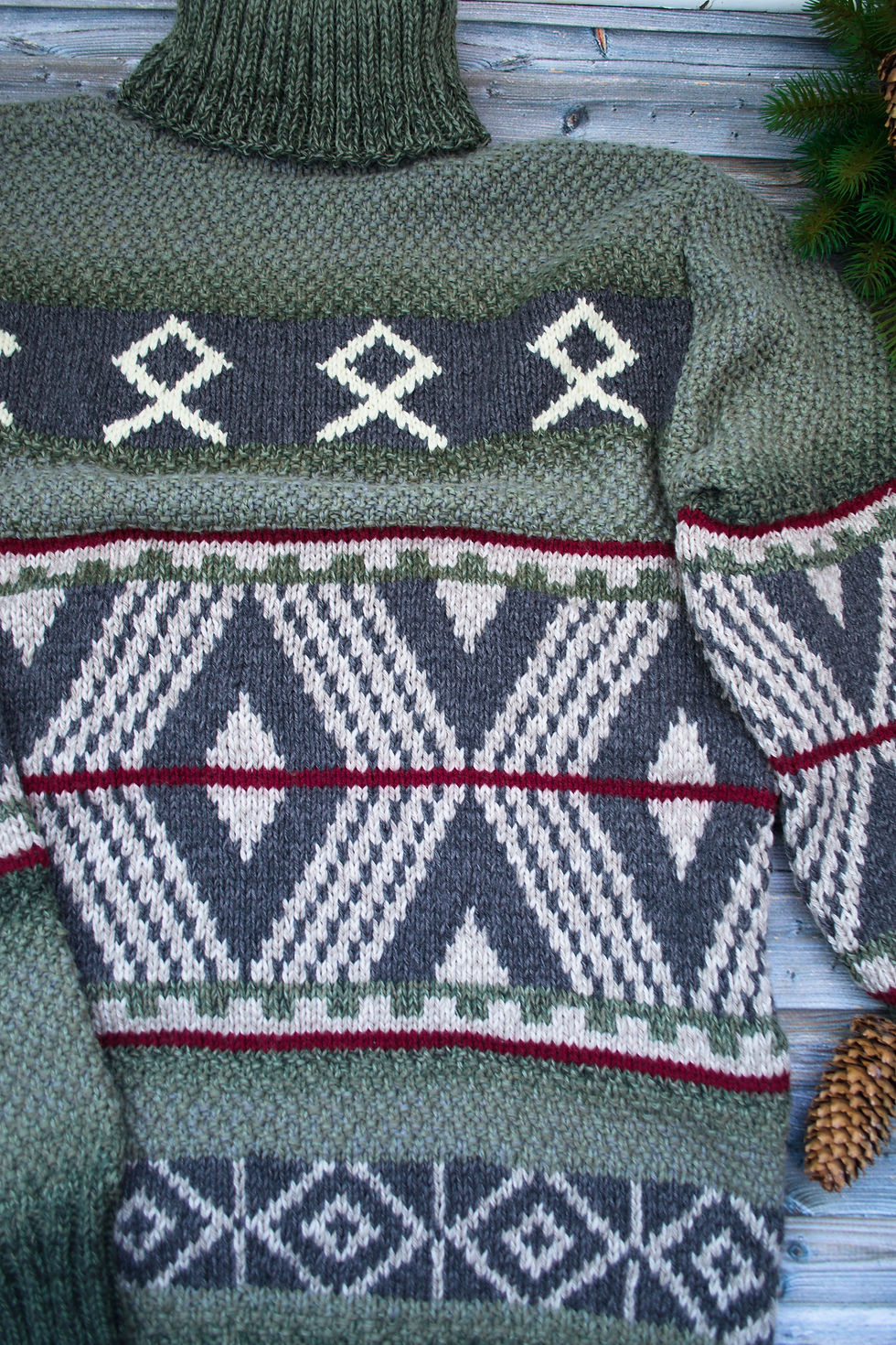 Thumbnail: Othala rune woolen sweater 