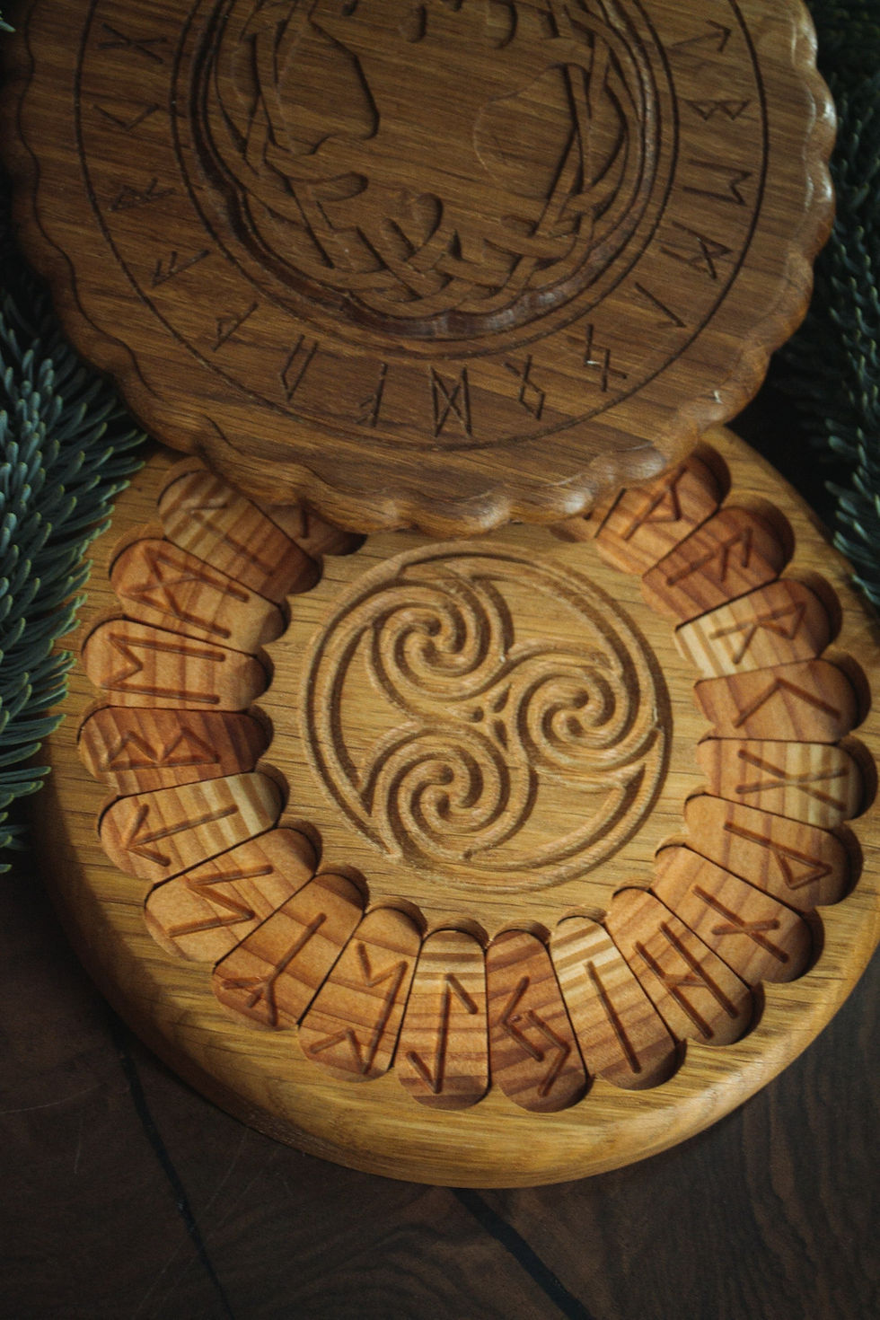 Thumbnail: Yggdrasil with runes Runic set