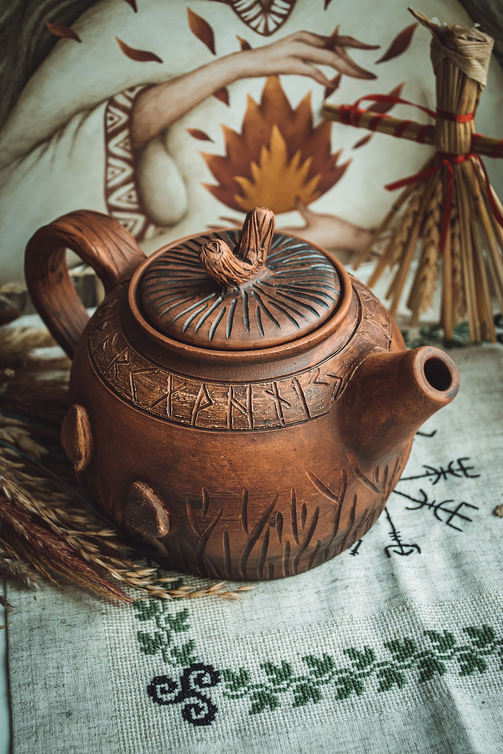 Thumbnail: Ceramic teapot mushrooms