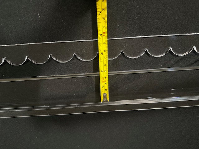 Thumbnail: Clear Acrylic Scalloped Mahjong Racks with Magnetic Pusher