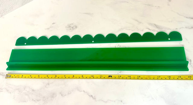 Thumbnail: Green Acrylic Scalloped Mahjong Racks with Magnetic pusher