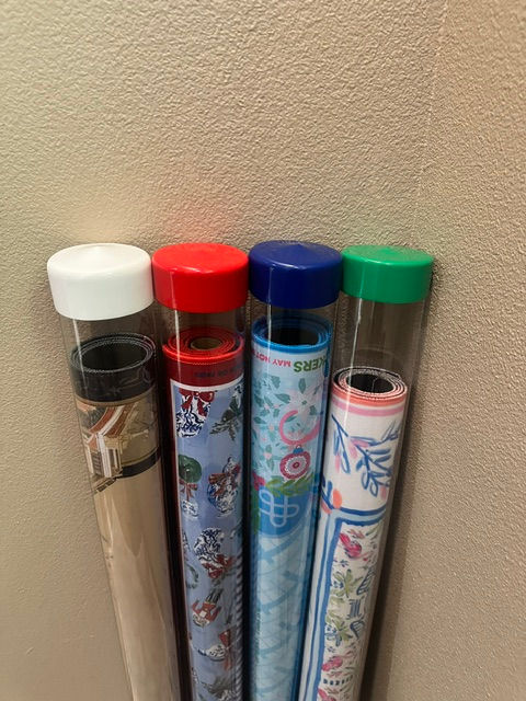 Clear PVC Mahjong Mat Storage Tubes with End Caps