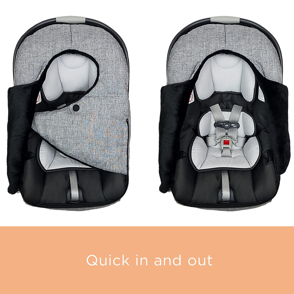 Thumbnail: Winter Car Seat Cover - Gray